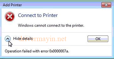 Sửa lỗi Windows không kết nối được máy in 2